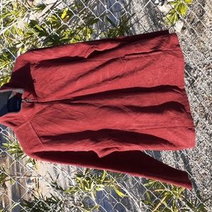St. John's Bay Maroon Partial Zip Polyester Jacket, Size M